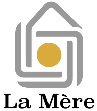 dark grey house and yellow dot